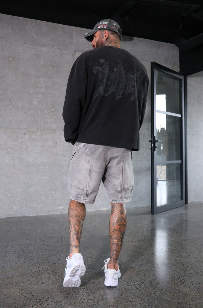 Sandstorm L/S Waffle Tee - Black