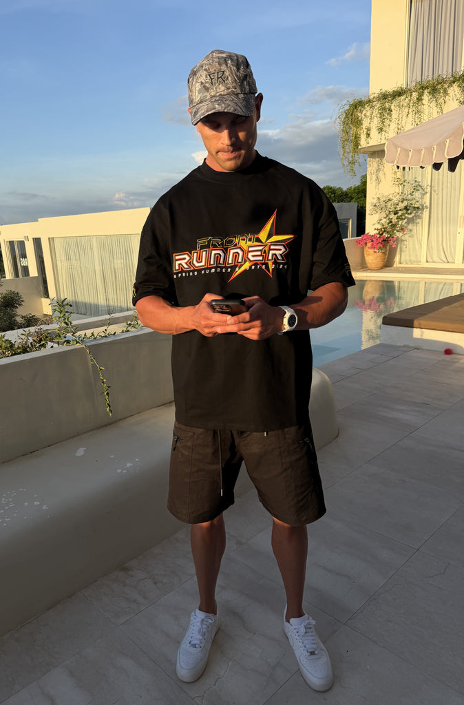 SS Runner Logo Tee Black Fire