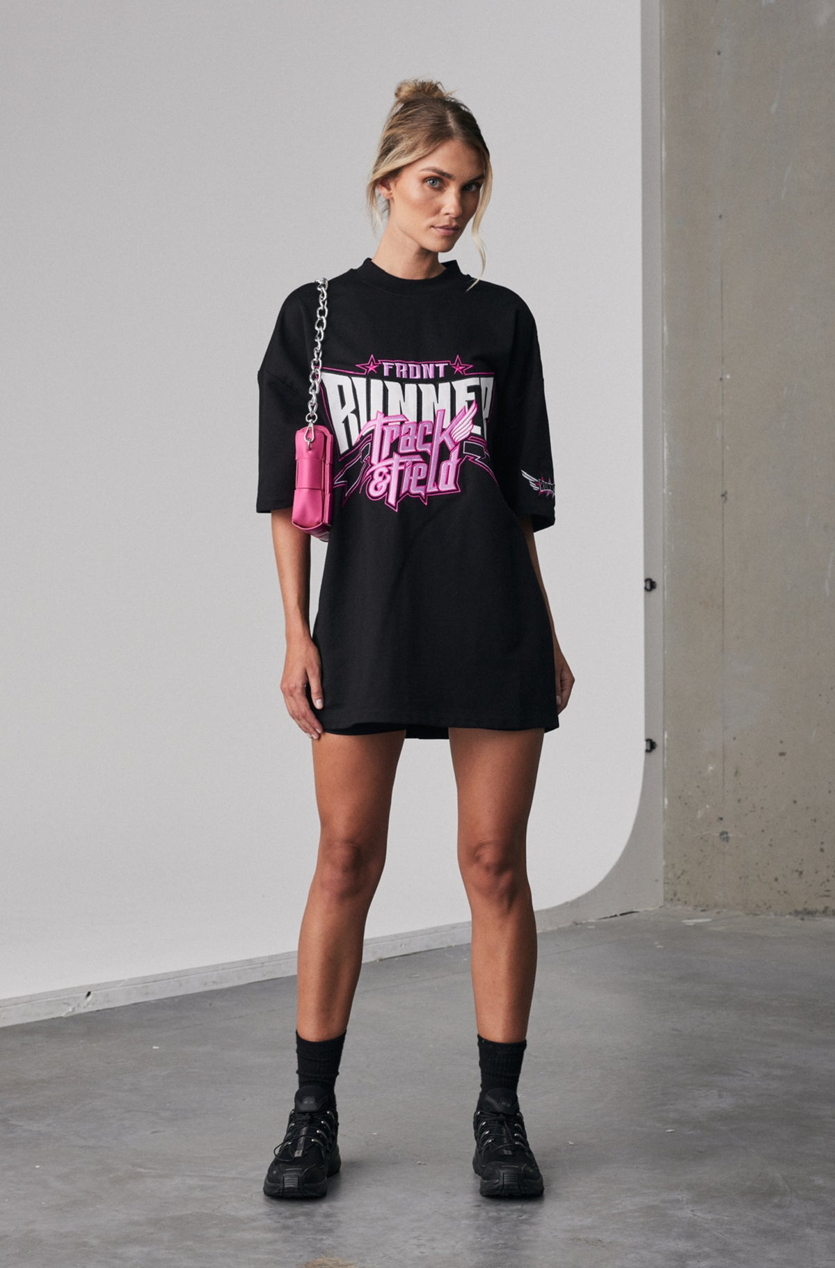 Track Runner Tee - Black Ruby - Women
