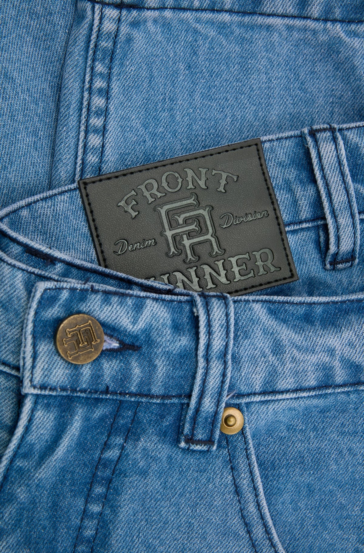 Straight Leg Denim - Blue - Hover