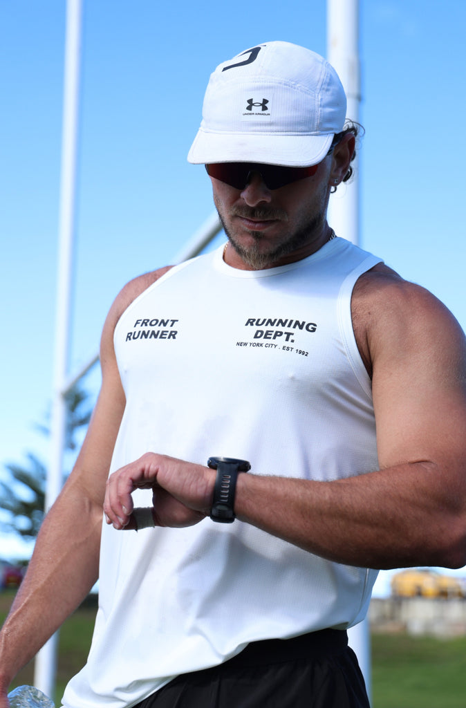Running Dept Tech Singlet - White