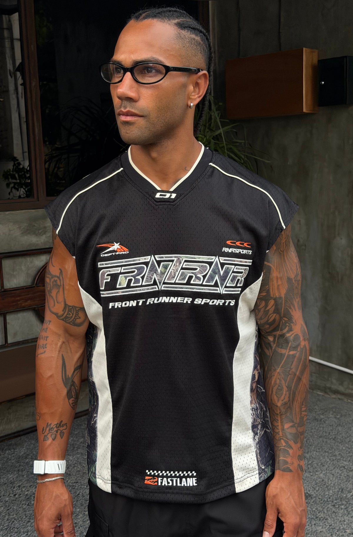 Gridlock Sleeveless Jersey Black Camo [men]