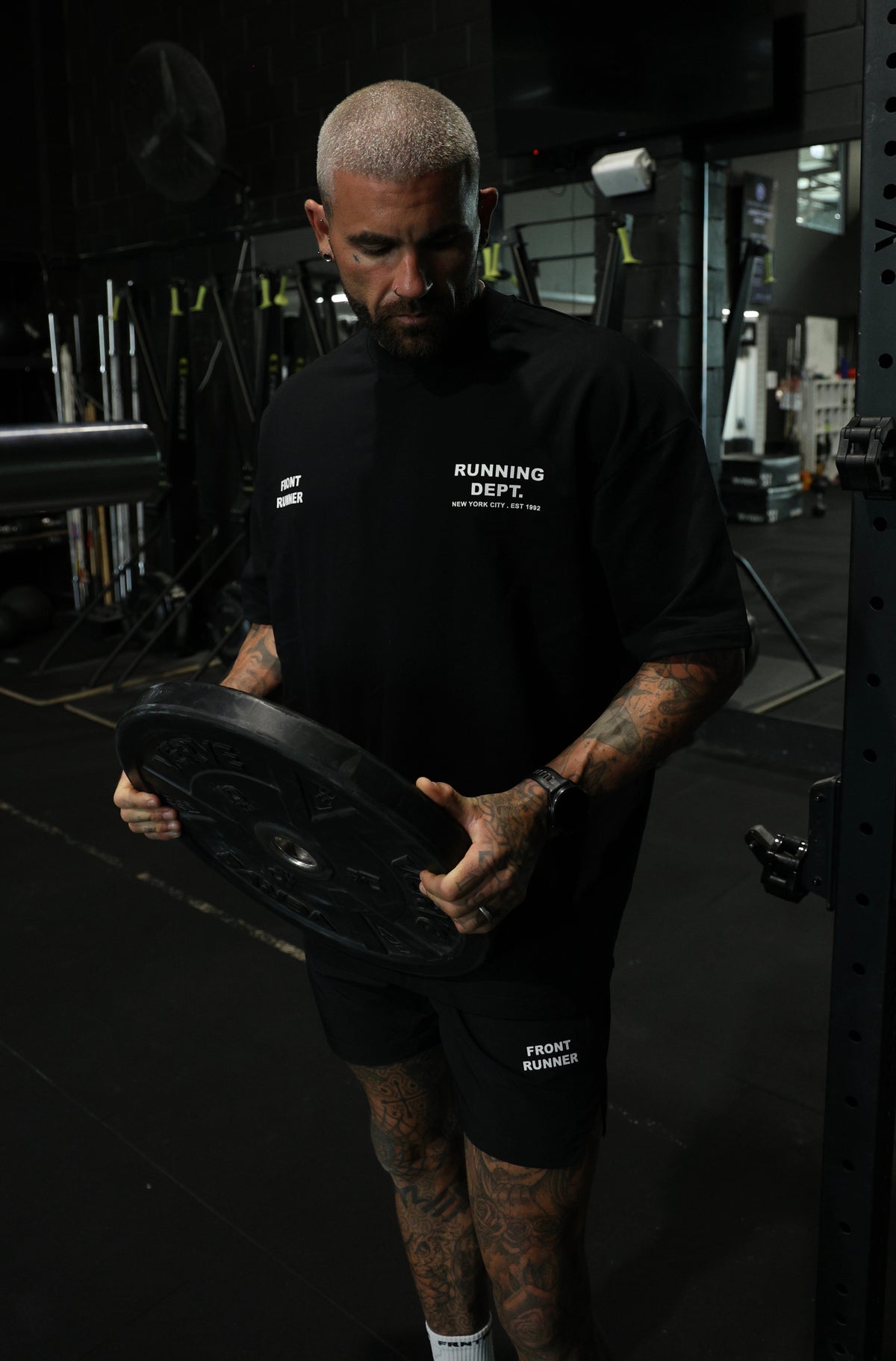 Running Dept Tee Black/White [men]