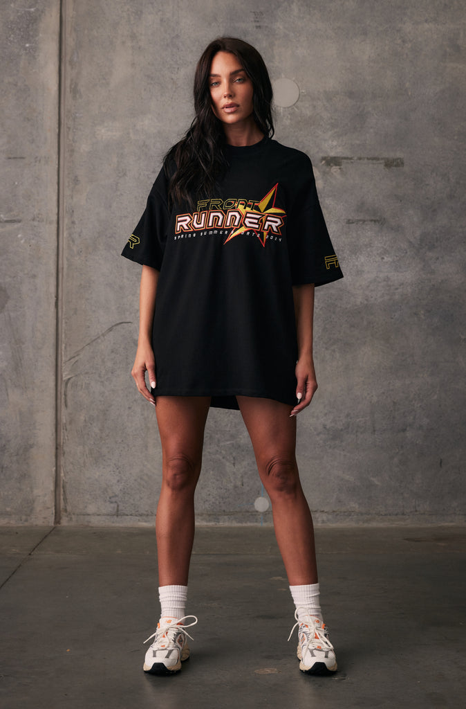 SS Runner Logo Tee - Black Fire