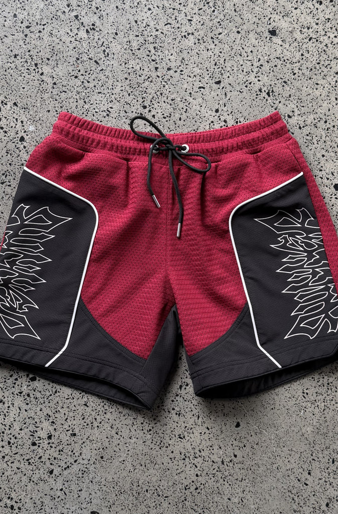Fracture Panel Short Red Black