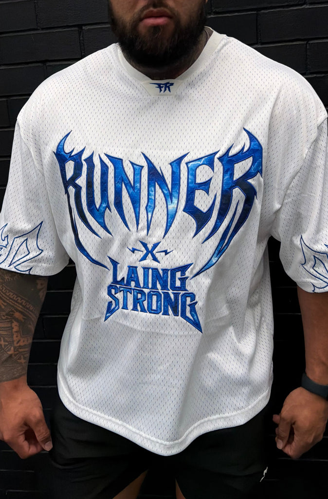 FR X LS Helm Bolt Jersey White Cobalt [men]