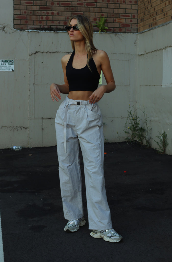 FR Wide Leg Tech Pant - Smoke