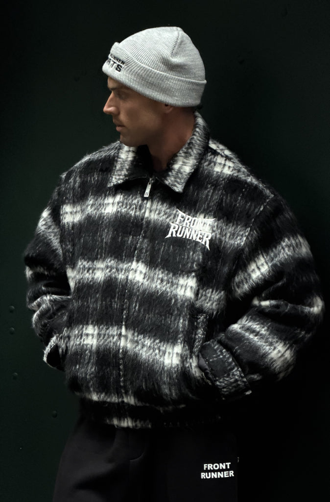 Apex Check Bomber Black White