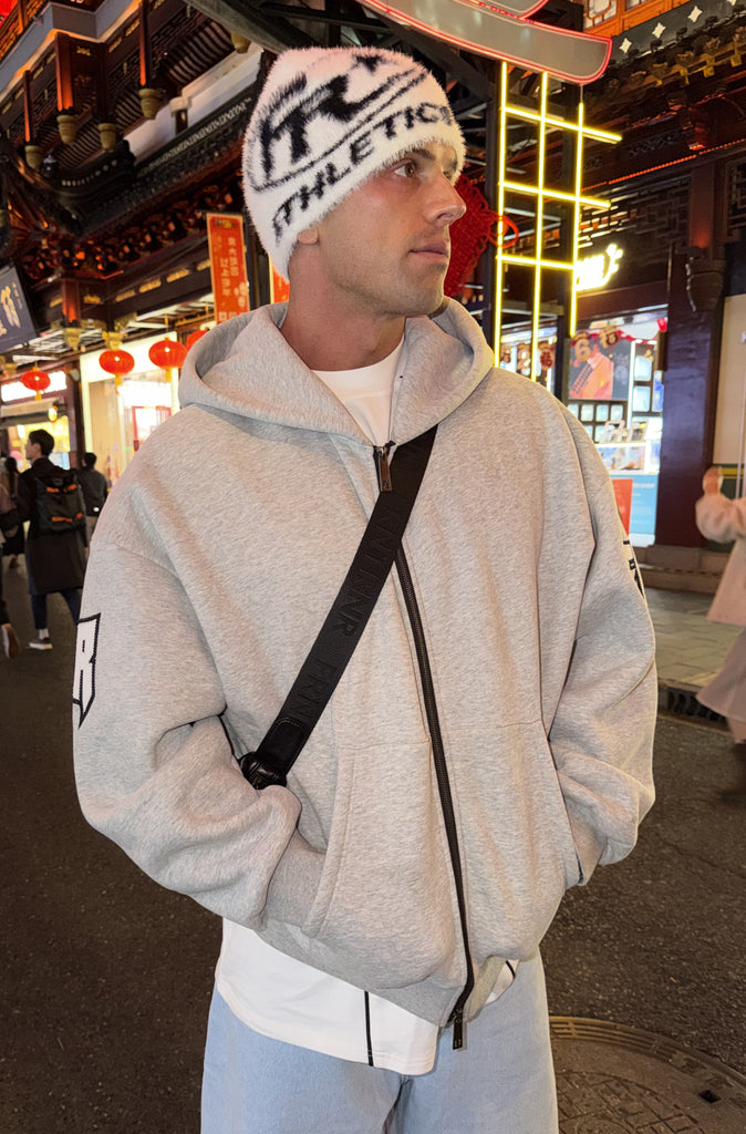 Resilience Fuzzy Skull Beanie White
