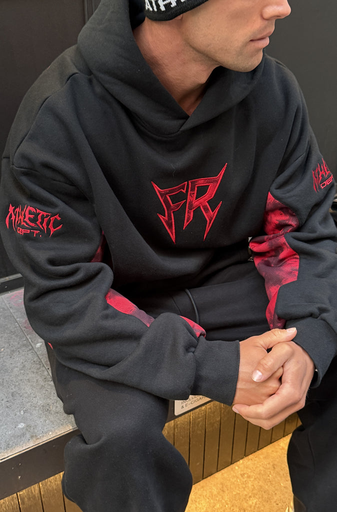 No Mercy Hoodie Black Scarlet