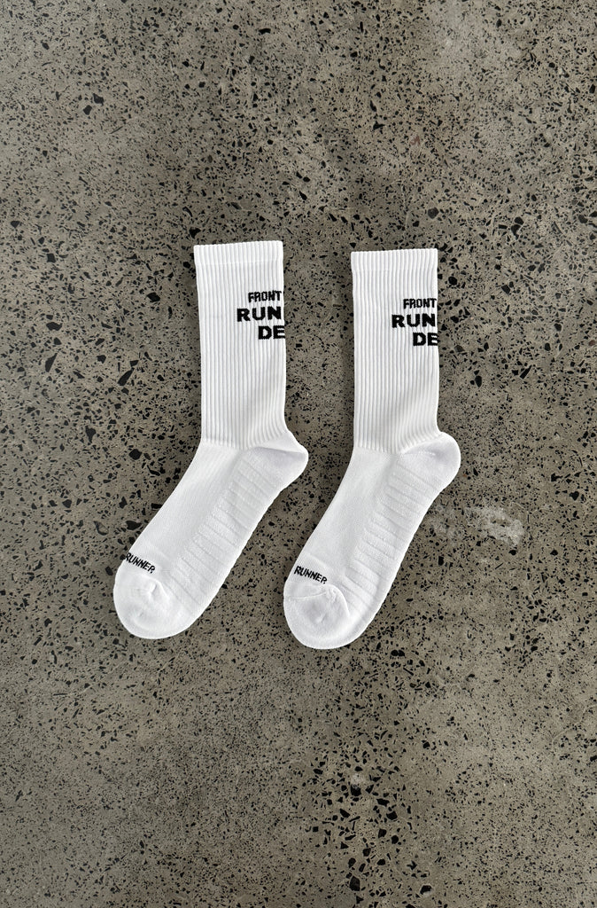 Running Dept Socks 2pk - White/Black