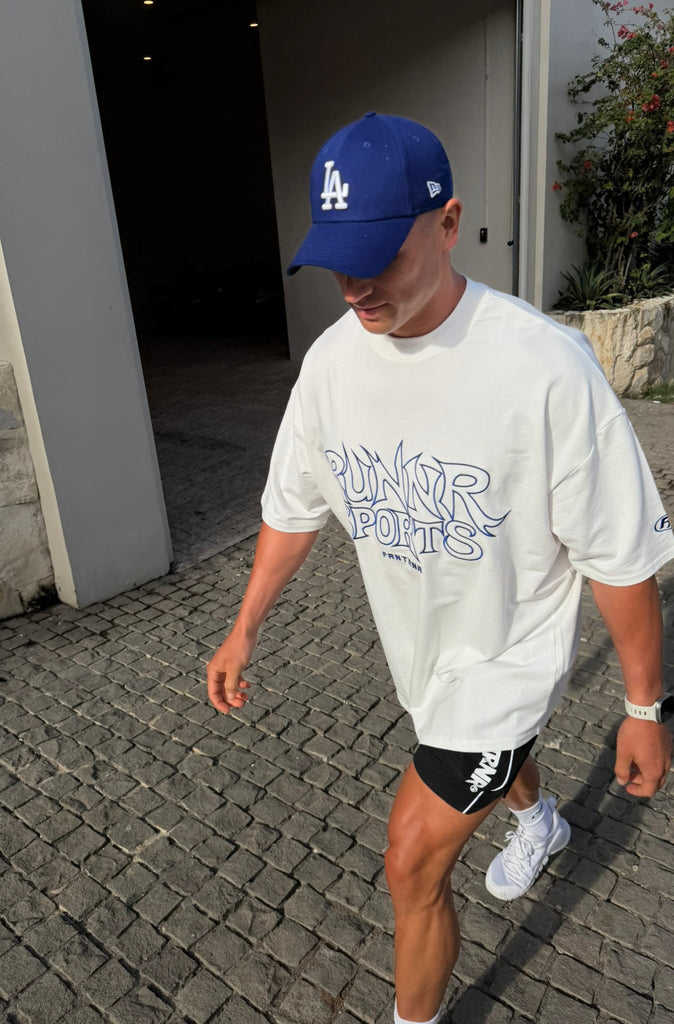 Runner Sports Tee White Cobalt [men]