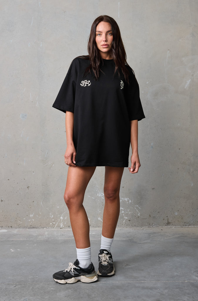 Run Riot Tee - Black Emerald