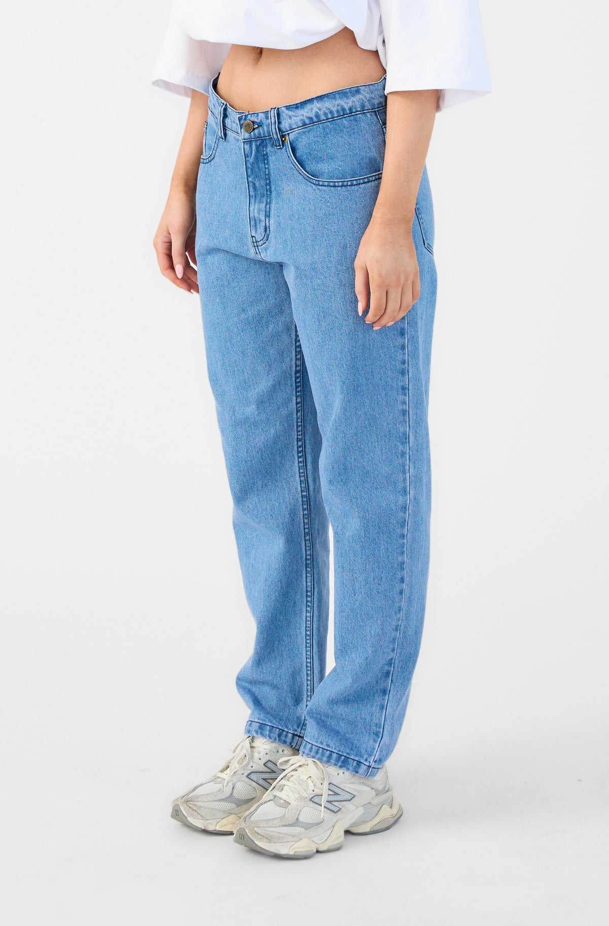 Straight Leg Denim - Blue - Women