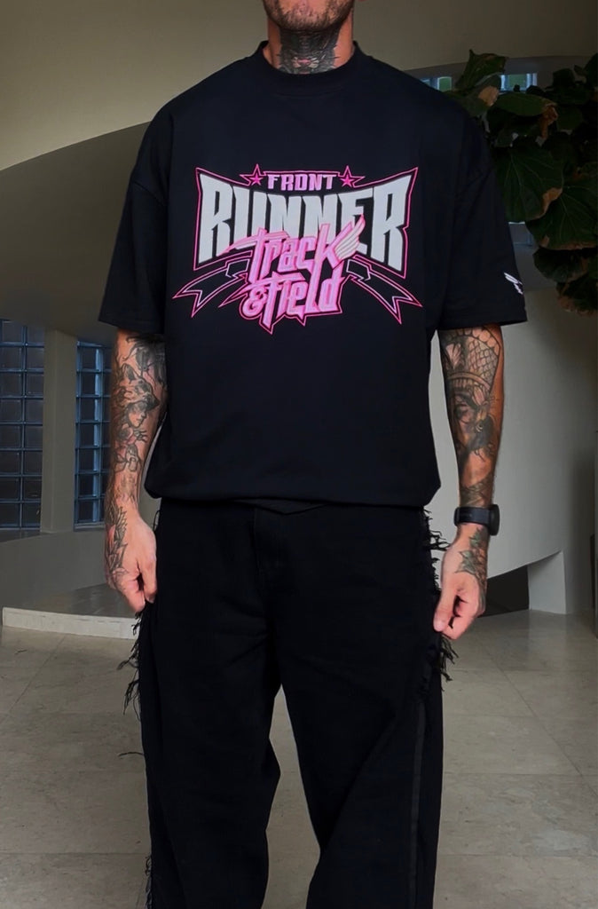 Track Runner Tee Black Ruby [men]