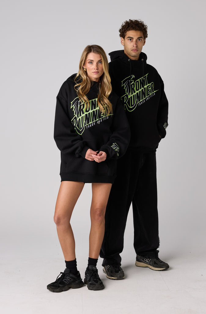 T&F Hoodie - Black Lime
