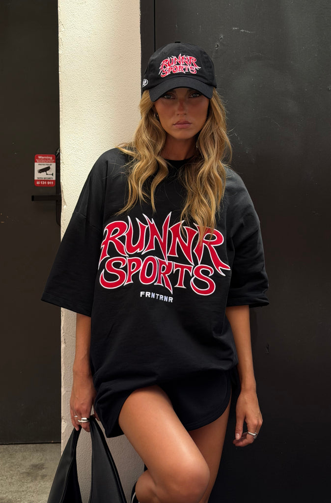 Runner Sports Tee Black Cherry