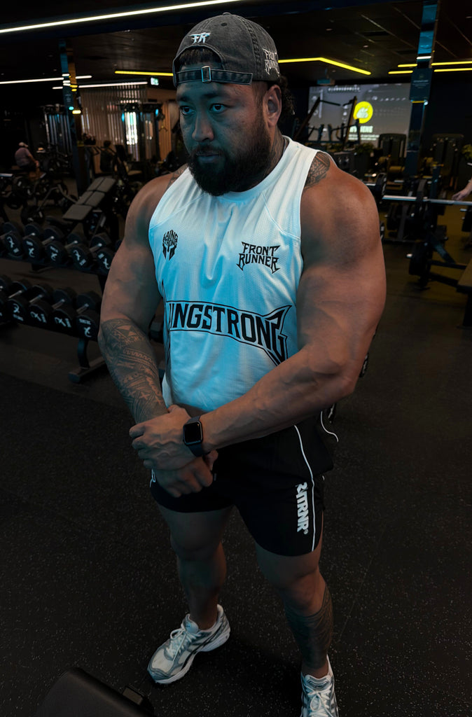 Built Strong Taper Tank White [men]