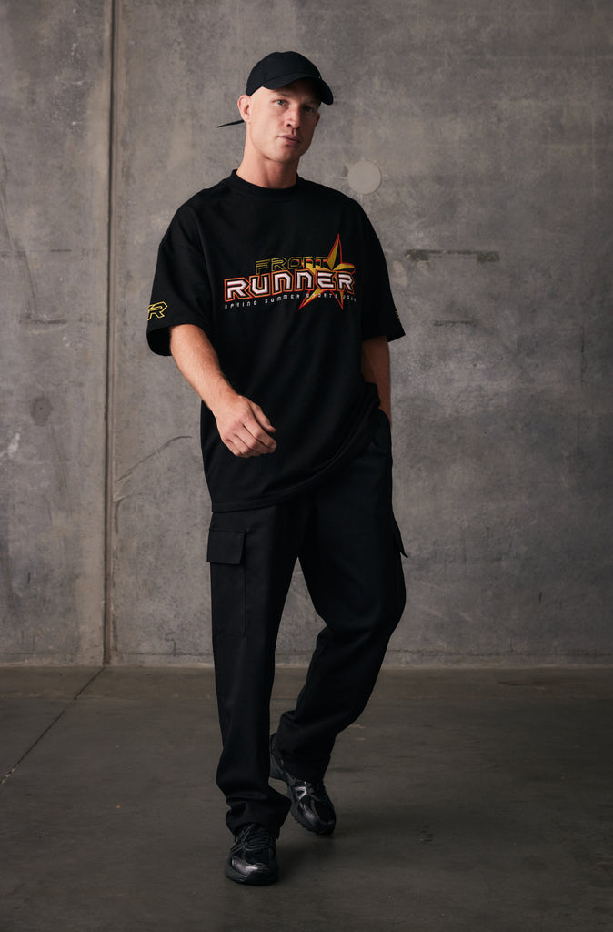 SS Runner Logo Tee - Black Fire