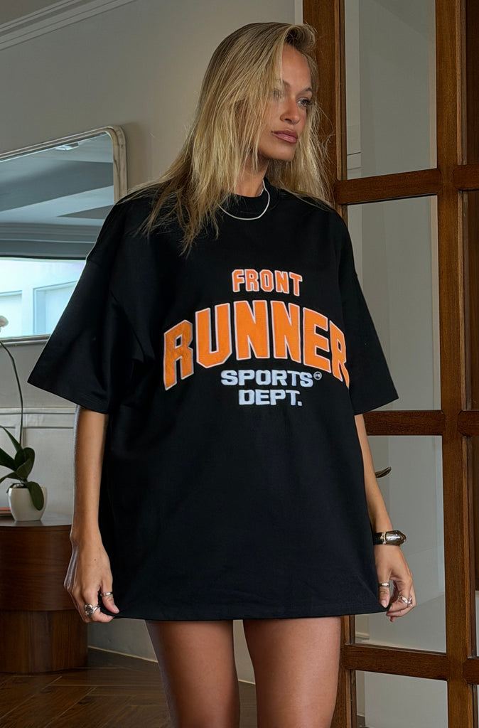 Sports Dept Tee Black Mandarin