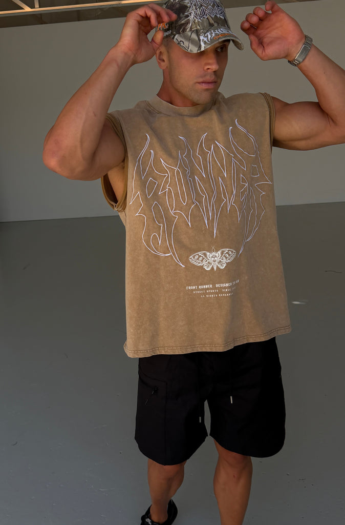 Fluttercode Tank - Washed Tan