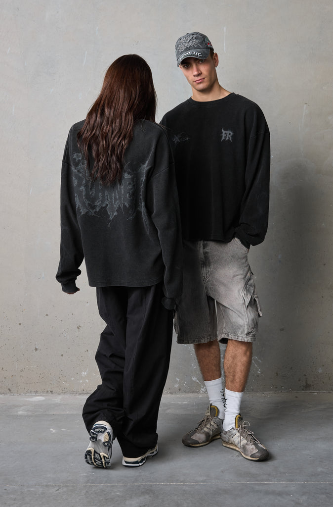Sandstorm L/S Waffle Tee - Black