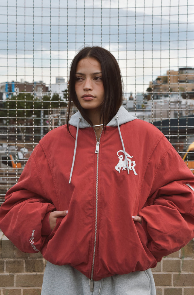 FR Goods Hooded Canvas Jacket Vintage Cherry