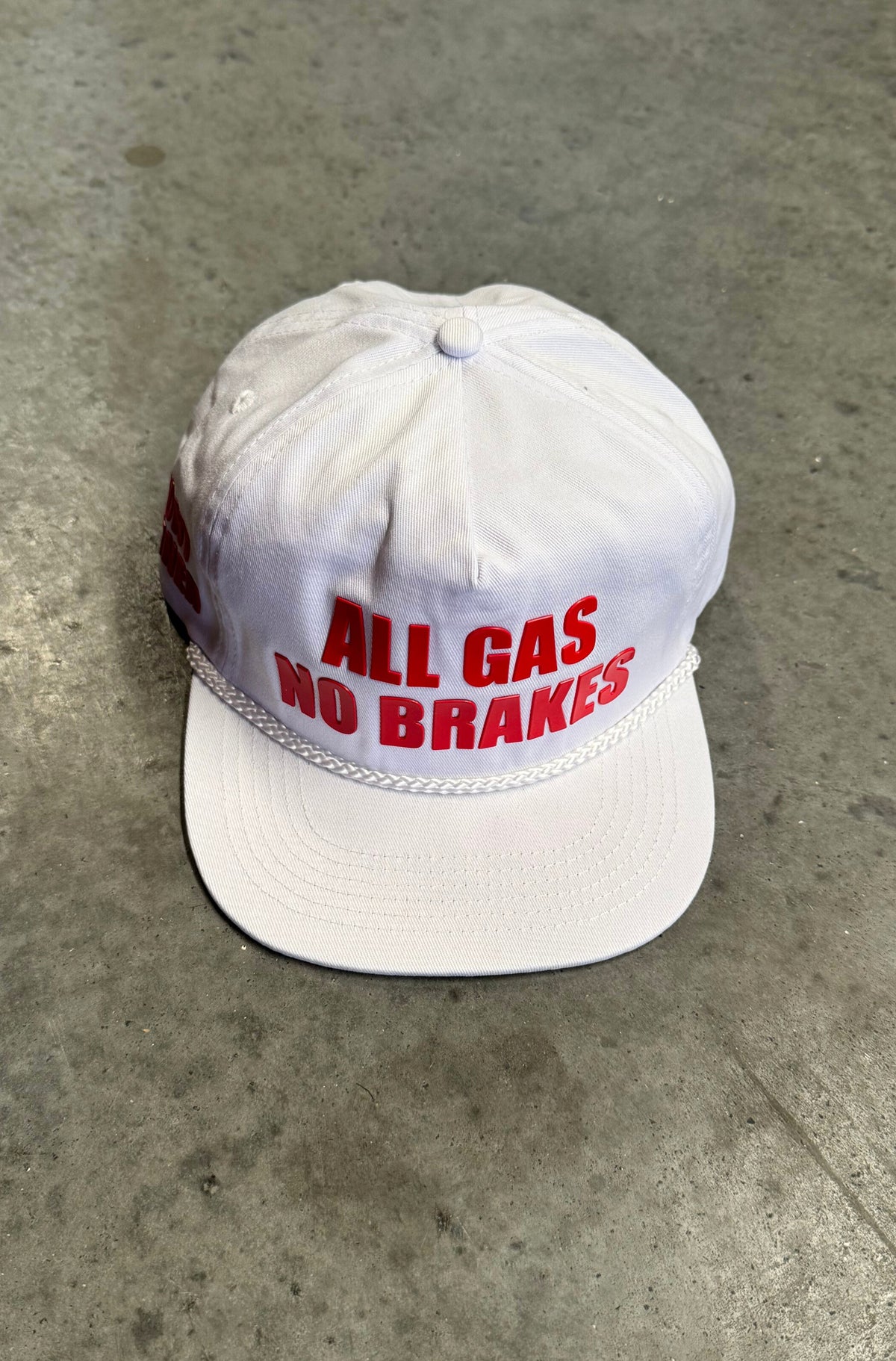 No Brakes Cap - White & Red - Hover