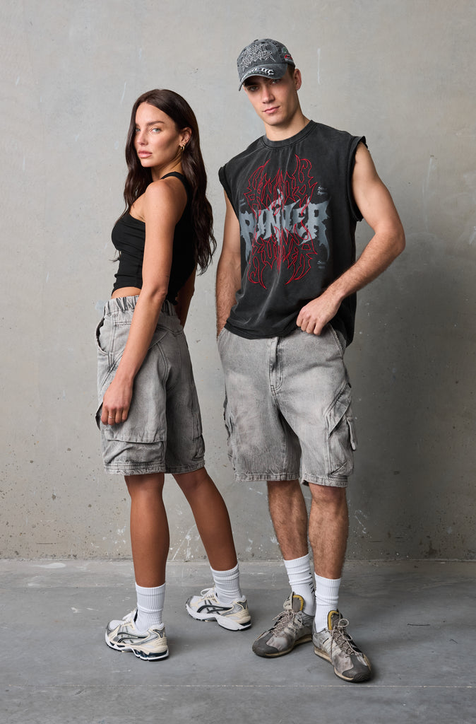 Legacy Pocket Short - Washed Grey