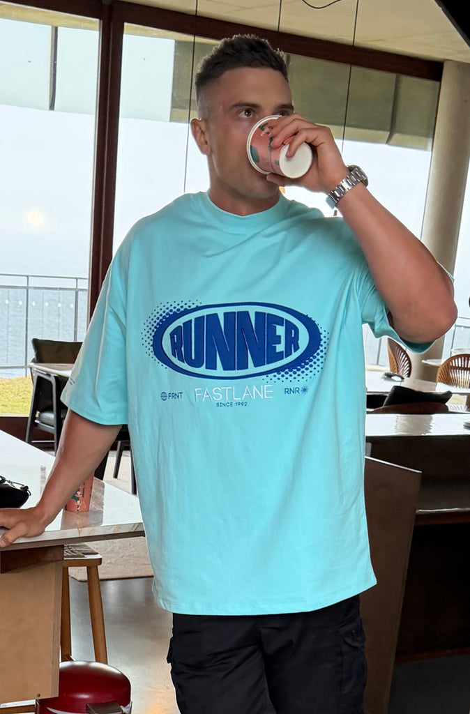 Fast Lane Tee - Ice Blue