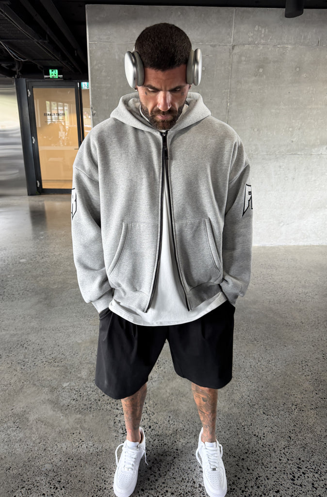 Razor Zip Hoodie Grey Marle [men]