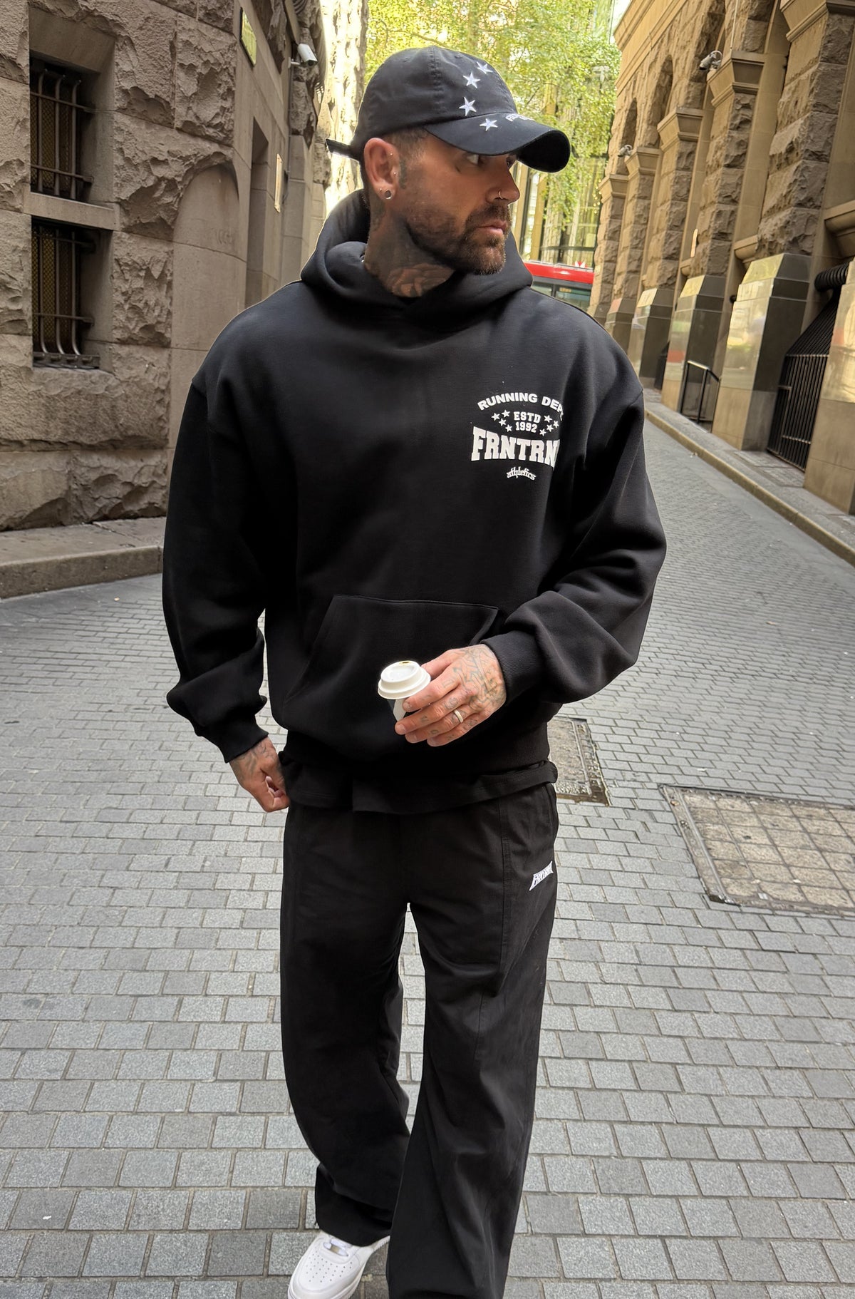 FRNTRNR ESTD Hoodie Black [men]