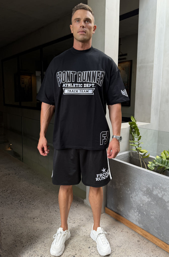 Athletic Department Tee Black & White