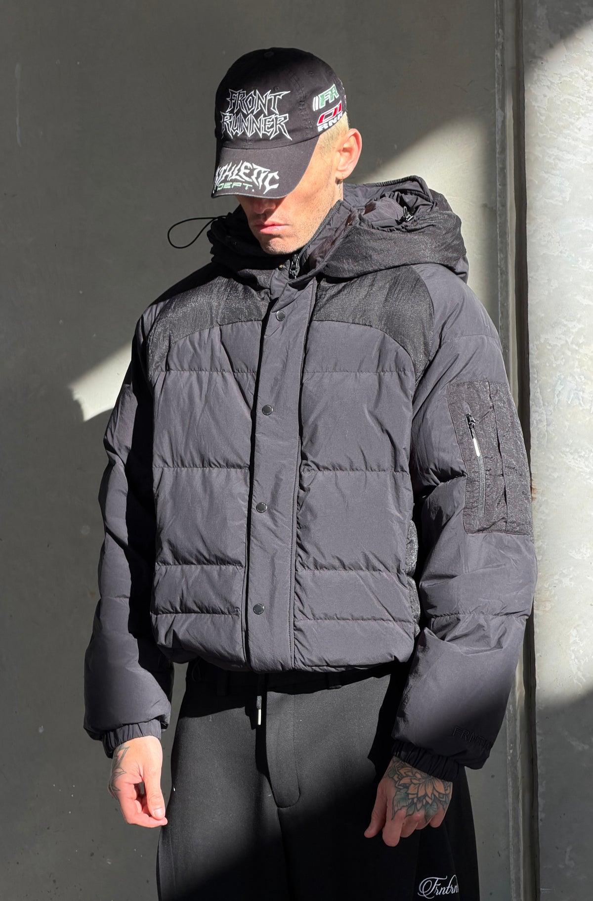 FR Hooded Puffer Jacket Black [men]