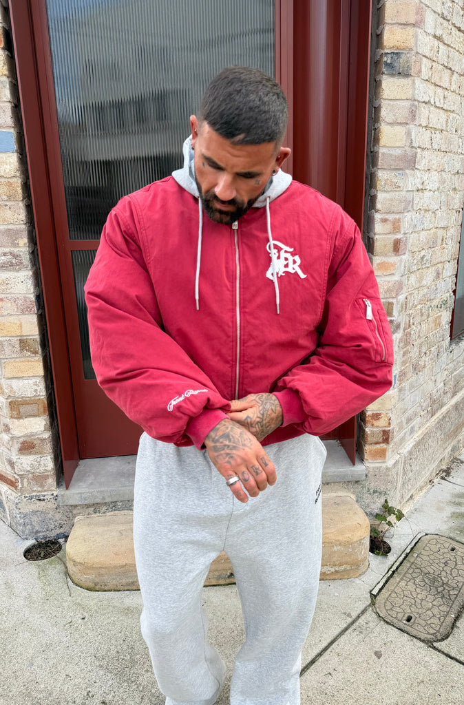 FR Goods Hooded Canvas Jacket Vintage Cherry