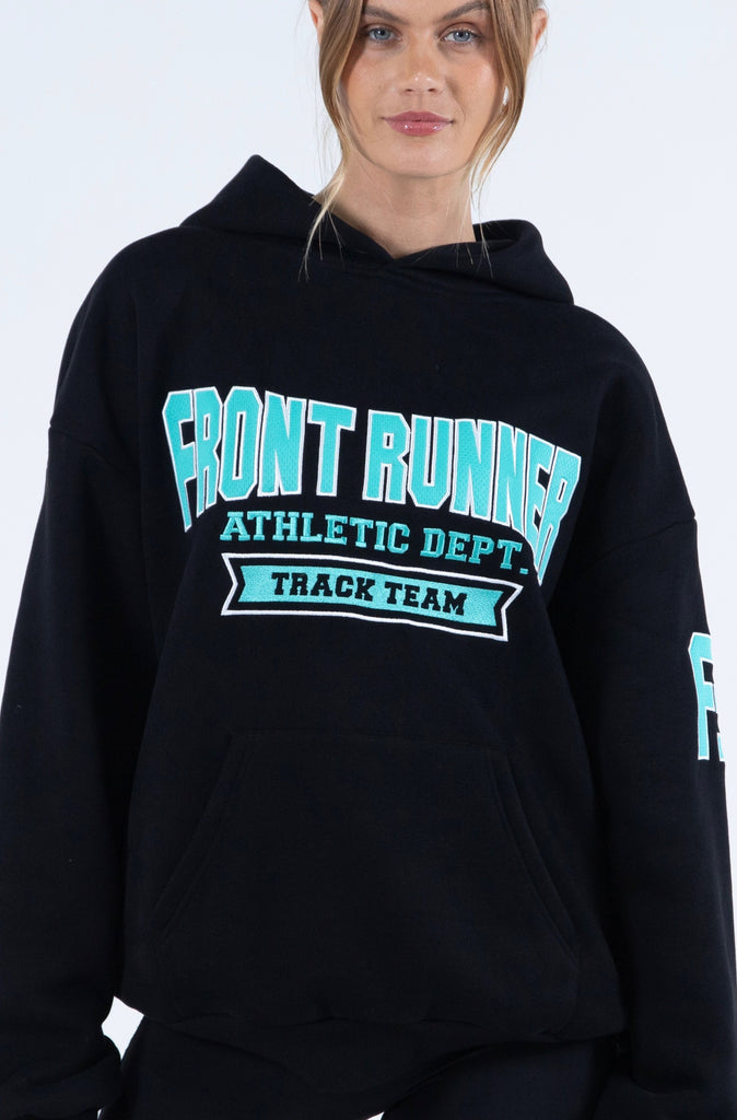Athletic Department Hoodie Black & Teal