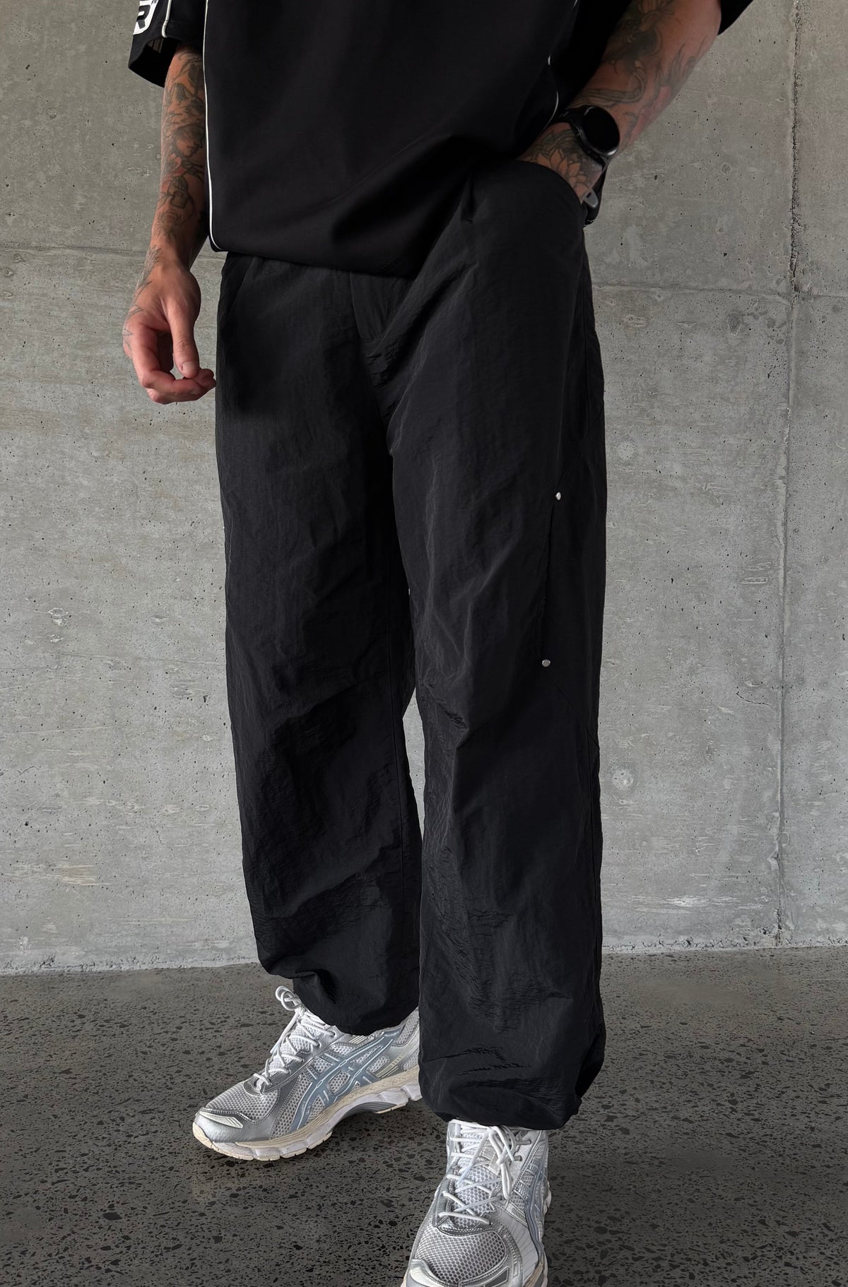 FR Wide Leg Tech Pant - Black - Men