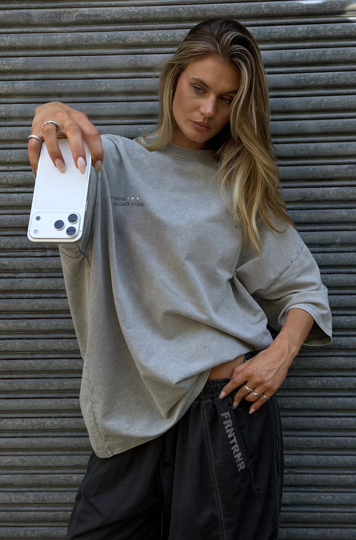 Fall & Rise Tee Concrete [women]
