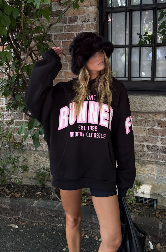 Classic Front Hoodie Black Candy