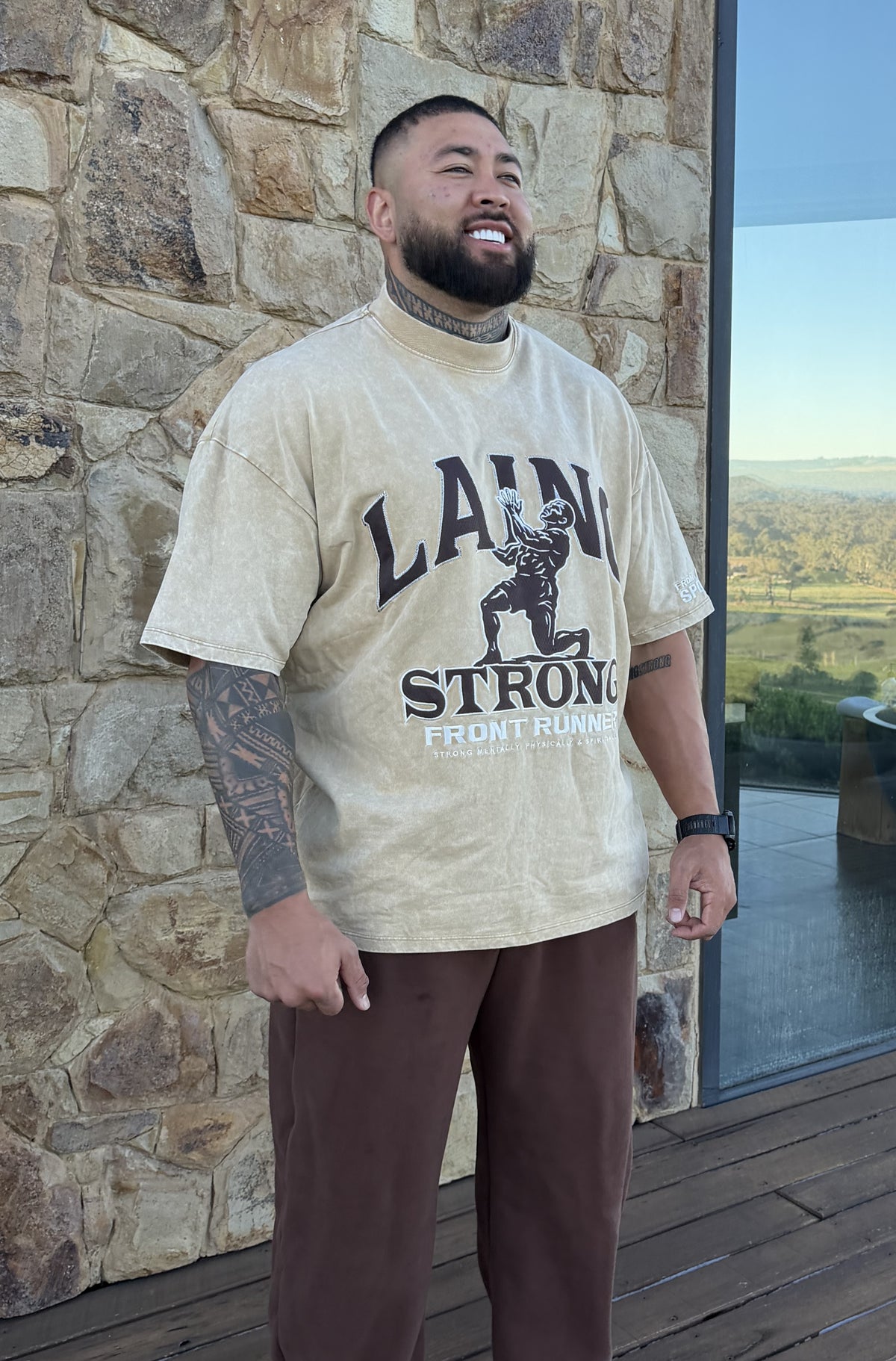 Strongman Legacy Tee Tan Wash [men]