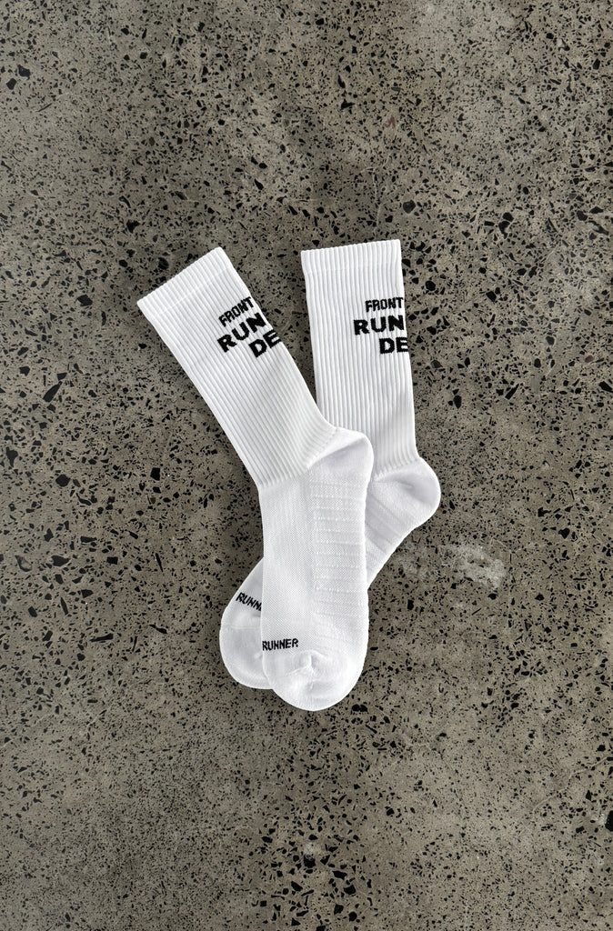 Running Dept Socks 2pk - White/Black