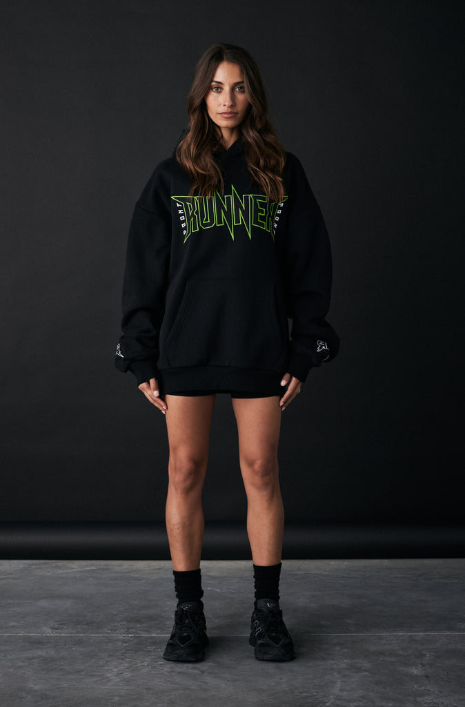 FRNTRNR Bolt Hoodie - Black Lime