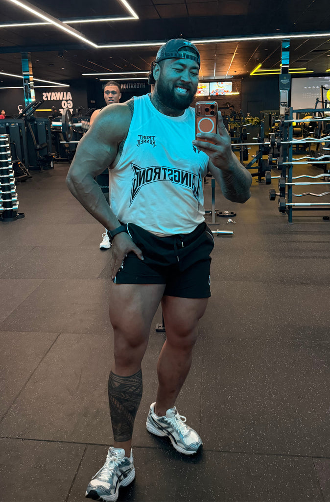 Built Strong Taper Tank White [men]