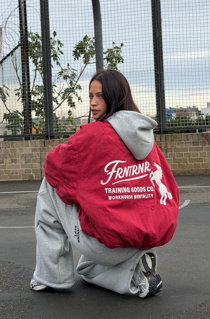 FR Goods Hooded Canvas Jacket Vintage Cherry