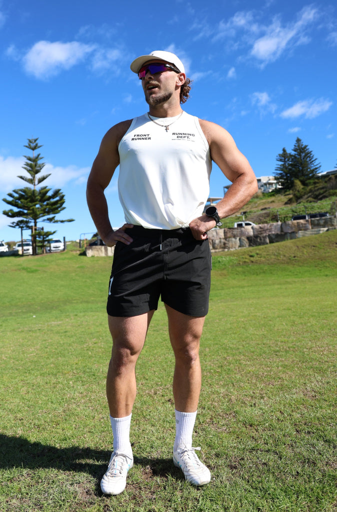 Running Dept Tech Singlet - White