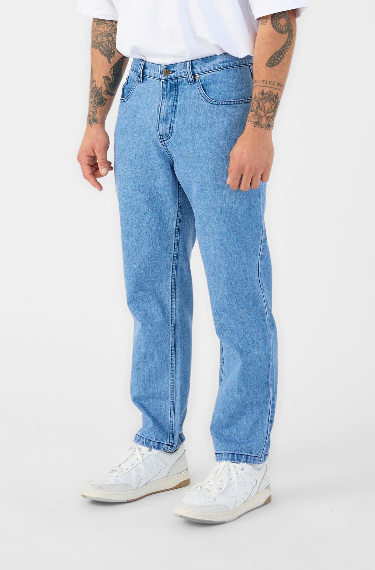Straight Leg Denim - Blue - Men
