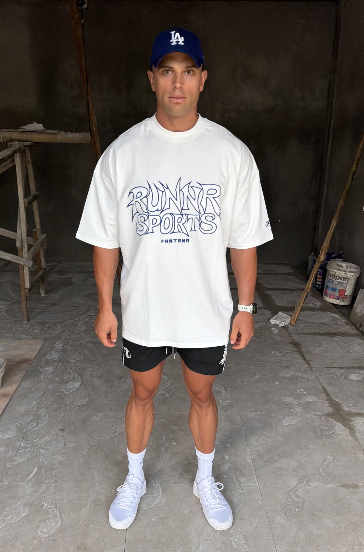 Runner Sports Tee White Cobalt [men]