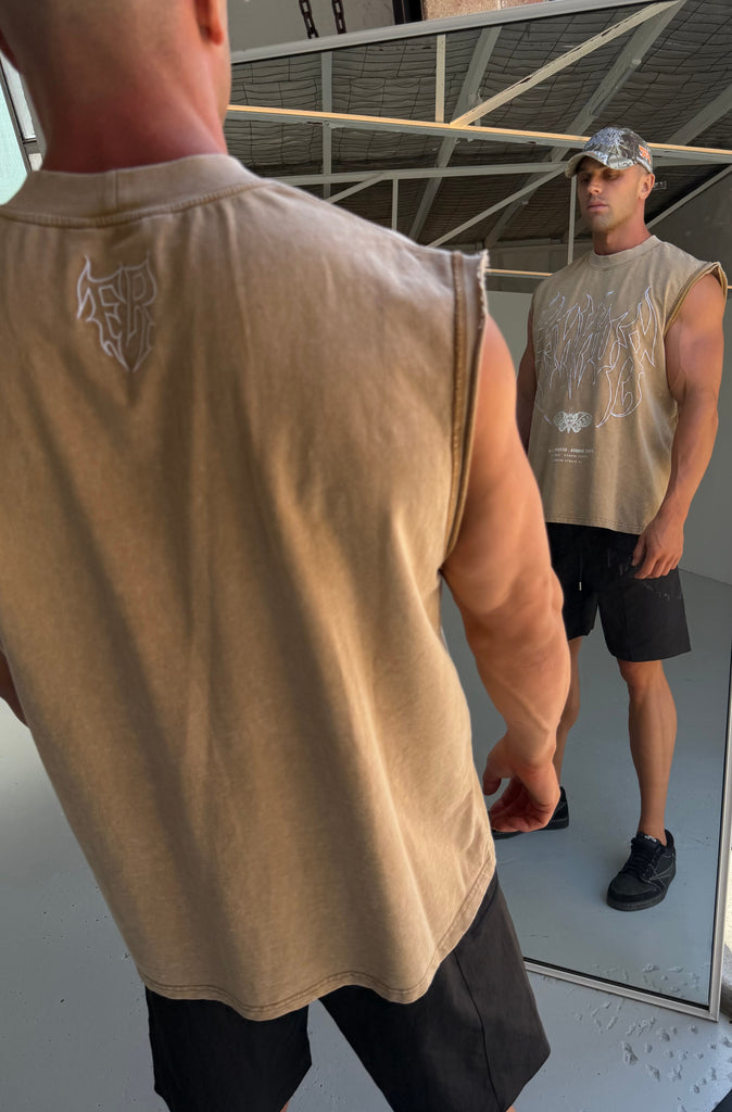 Fluttercode Tank - Washed Tan