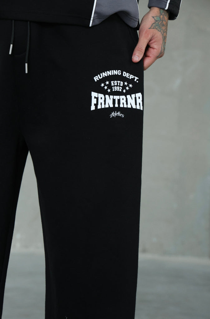 FRNTRNR ESTD Barrel Leg Track Pant Black
