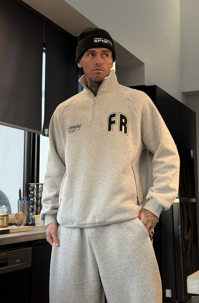 Classic Running Dept. 1/4 Zip Grey Marle